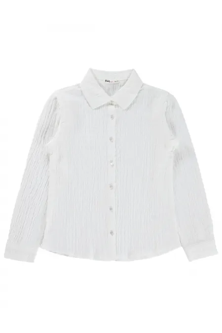 T-shirt fille, 10-13 ans, blanc cassé - Emballage
