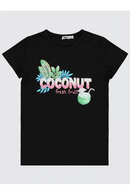 Girls' T-Shirt 10-13 Years Old Black - Pack