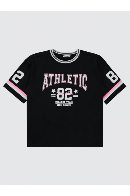 Girls' T-Shirt 10-13 Years Old Black - Pack