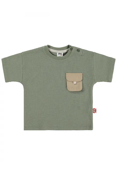 T-shirt bébé 0-24 mois kaki clair - Emballage