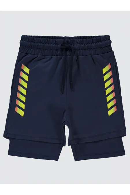 Erkek Çocuk Şort 6-9 Yaş Lacivert - Paket