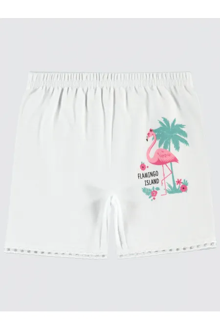 Kız Çocuk Boxer 2-9 Yaş Beyaz - Paket