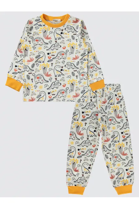 Ensemble pyjama garçon 2-5 ans moutarde - Emballage
