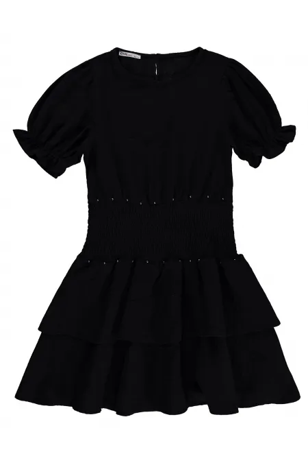 Kız Çocuk Jile ve Elbise 10-13 Yaş Siyah - Paket