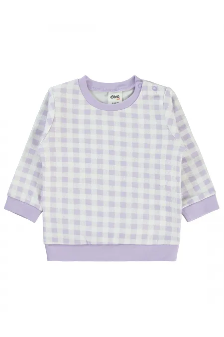 Bebek Sweatshirt 0-24 Ay Lila - Paket