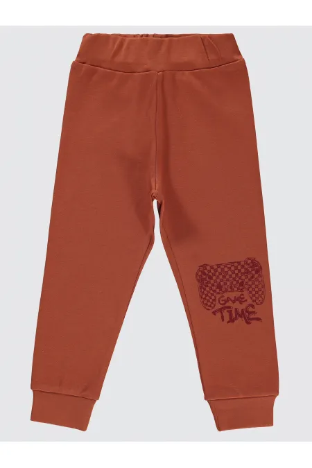 Erkek Çocuk Eşofman Altı 2-5 Yaş Koyu Bakır - Paket