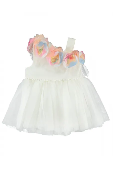 Bebek Jile ve Elbise 0-24 Ay Ekru - Paket