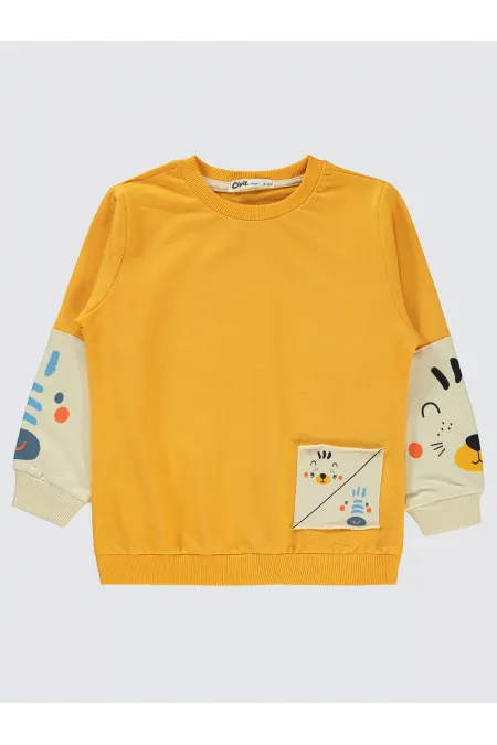 Boy Sweatshirt 2-5 Years Mustard - Pack