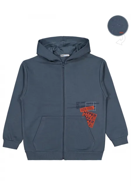 Gilet garçon 10-13 ans anthracite clair - Emballage