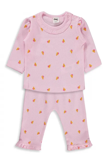 Bebek Pijama Takımı 0-24 Ay Açık Pembe - Paket