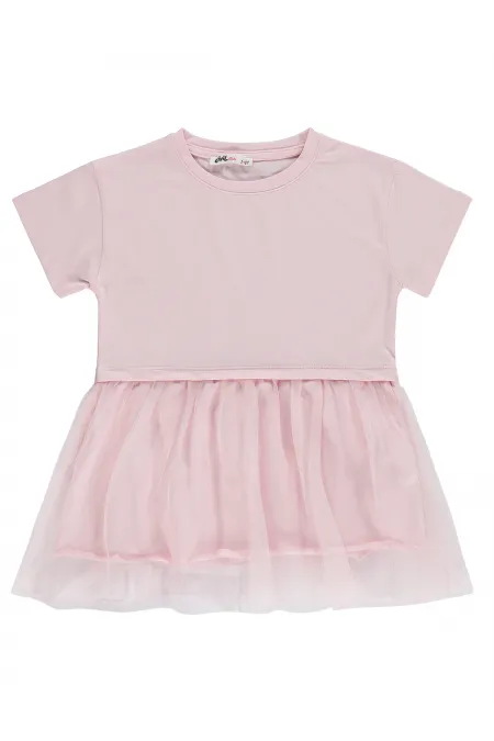 Kız Çocuk Jile ve Elbise 2-5 Yaş Pudra - Paket