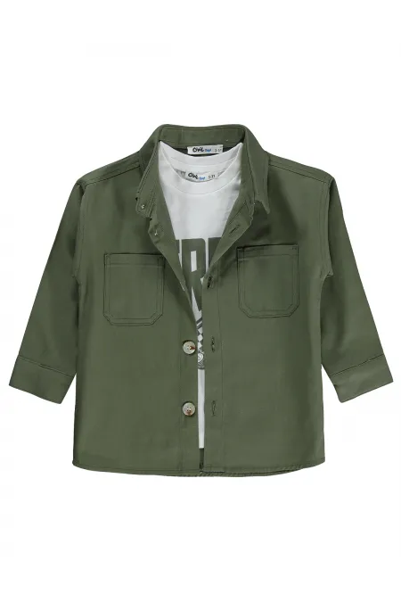 Ensemble chemise garçon 2-5 ans kaki - Emballage