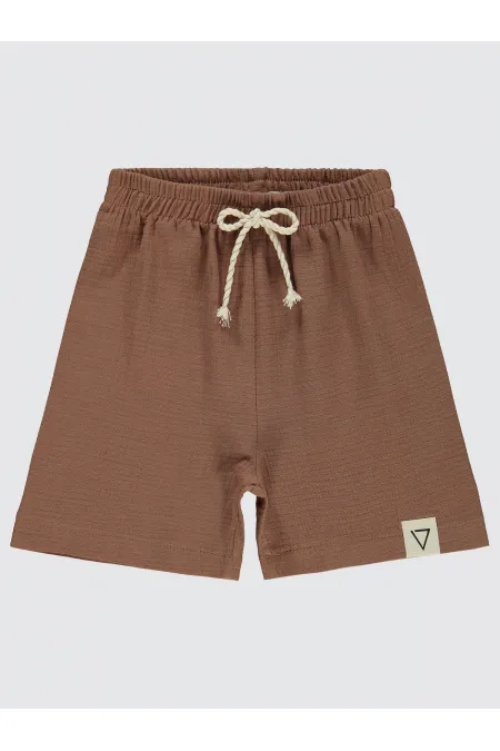 Short garçon marron 2-5 ans - Emballage