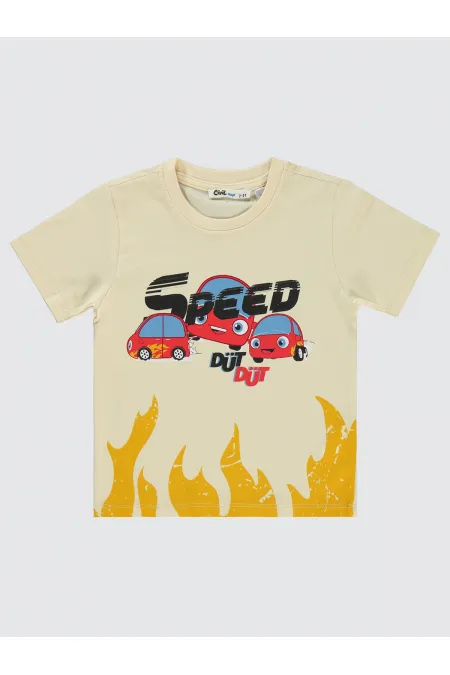 Boy T-Shirt 2-5 Years Old Stone Color - Pack