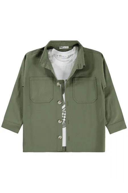 Boys' Shirt Set 6-9 Years Khaki - Package