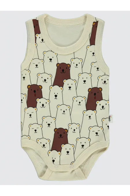 Body bébé à boutons-pression beige 0-24 mois - Emballage