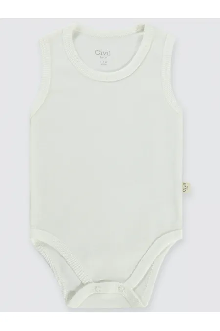 Bebek Çıtçıtlı Badi 0-24 Ay Beyaz - Paket