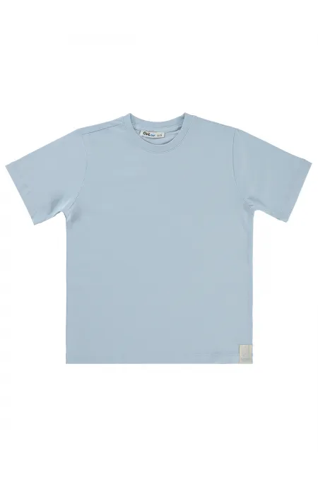 T-shirt garçon Km 6-9 ans Bleu glacier - Lot