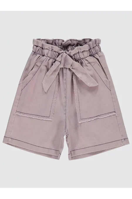 Kız Çocuk Şort 6-9 Yaş Lila - Paket
