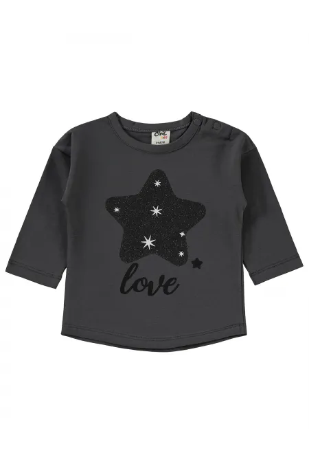 Bebek Sweatshirt 0-24 Ay Antrasit - Paket