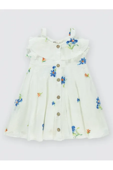 Girl's Vest and Dress 6-9 Years Old Ecru - Package