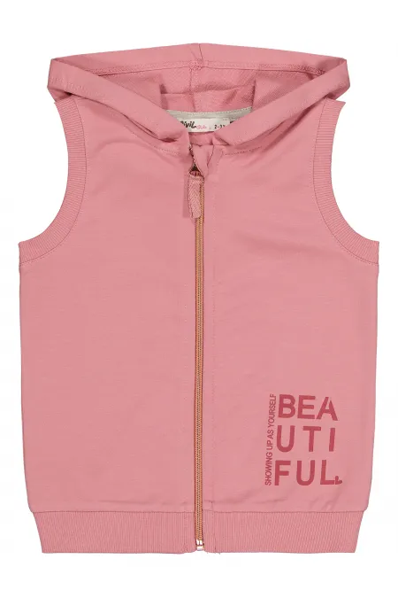 Kız Çocuk Yelek 2-5 Yaş Gül Kurusu - Paket