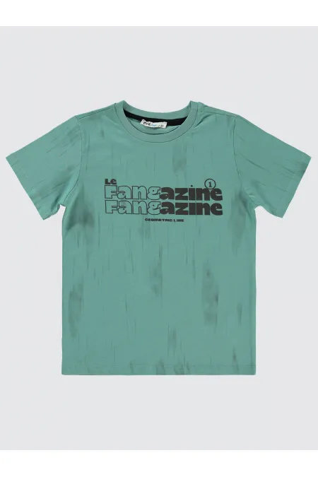 Boys T-Shirt 6-9 Years Moss Green - Pack