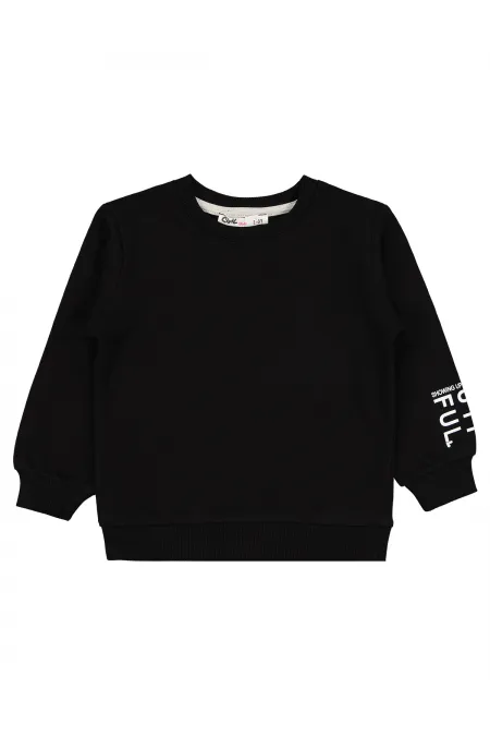 Kız Çocuk Sweatshirt 2-5 Yaş Siyah - Paket