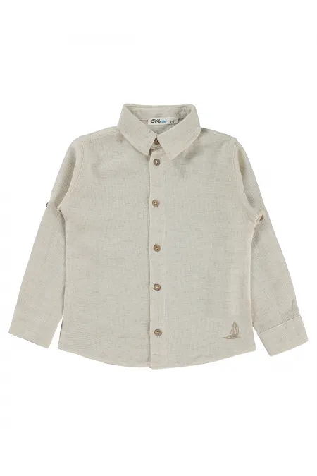 T-shirt garçon, 2-5 ans, beige - Lot