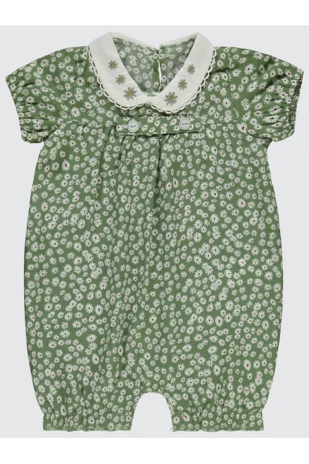 Grenouillère bébé 0-24 mois verte - Emballage