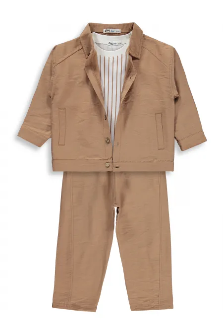 Erkek Çocuk Takım 2-5 Yaş Vizon - Paket