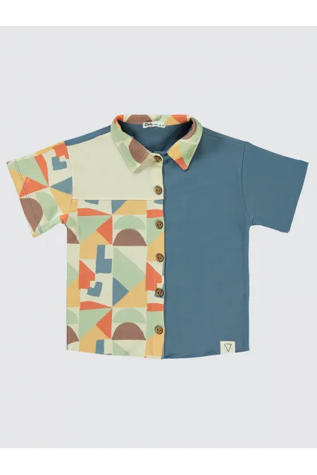 Chemise garçon 6-9 ans indigo - Paquet