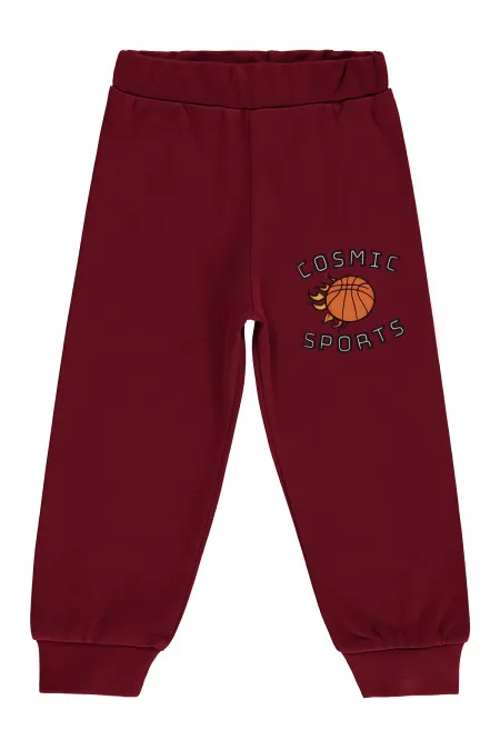 Pantalon de survêtement garçon Km 2-5 ans Bordeaux - Lot