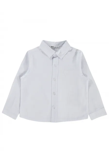 Chemise garçon, 2-5 ans, blanche - Emballage