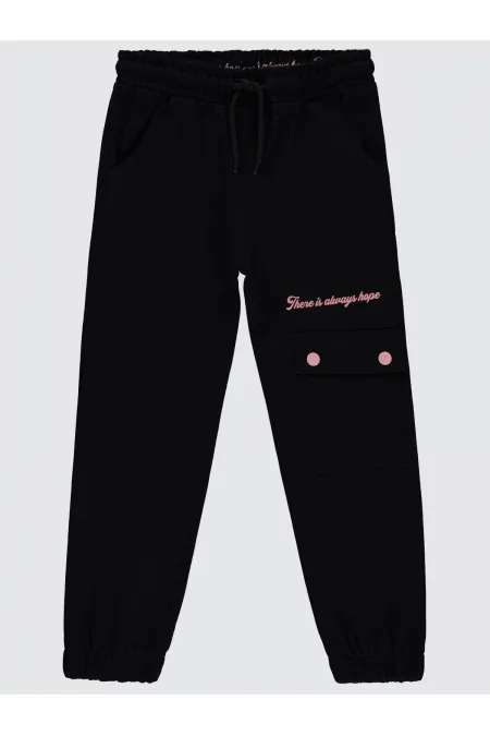 Kız Çocuk Eşofman Altı 6-9 Yaş Siyah - Paket