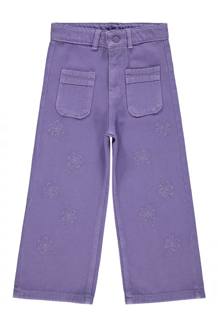 Kız Çocuk Pantolon 10-13 Yaş Mor - Paket