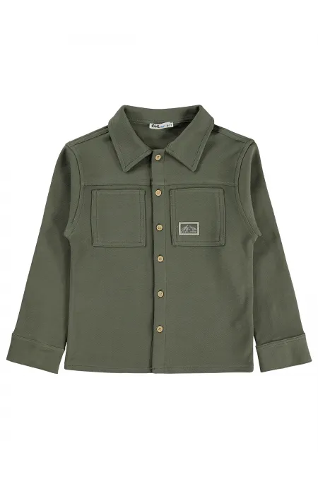 Boys' Shirt, Ages 10-13, Khaki - Pack