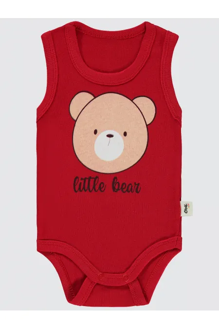 Bebek Çıtçıtlı Badi 0-24 Ay Kırmızı - Paket