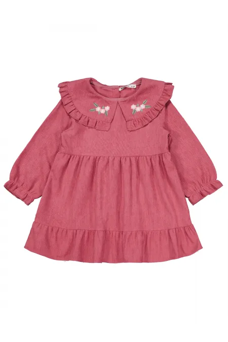 Kız Çocuk Jile ve Elbise 2-5 Yaş Gül Kurusu - Paket