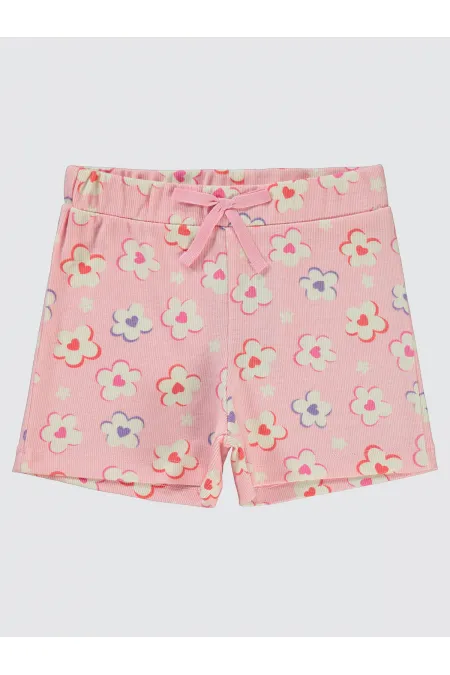 Kız Çocuk Şort 6-9 Yaş Pembe Şerbet - Paket