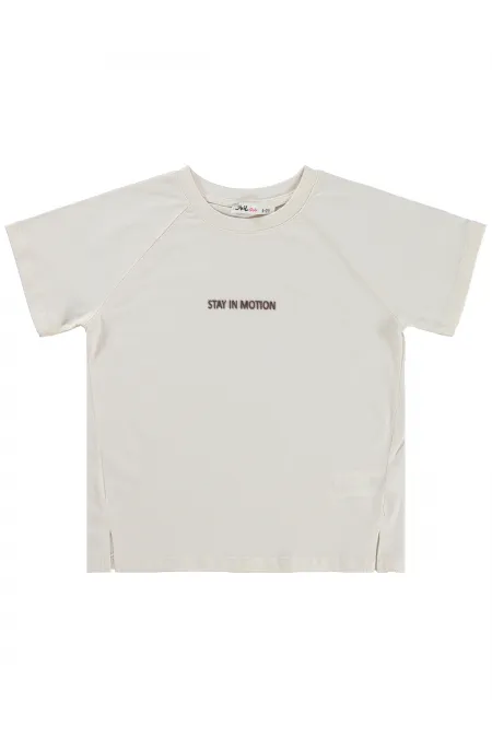 Girls' T-shirt, Ages 10-13, Beige - Pack