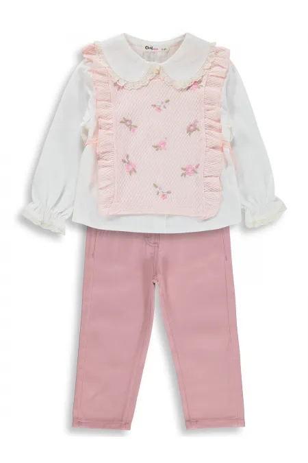 Kız Çocuk Takım 2-5 Yaş Pembe - Paket