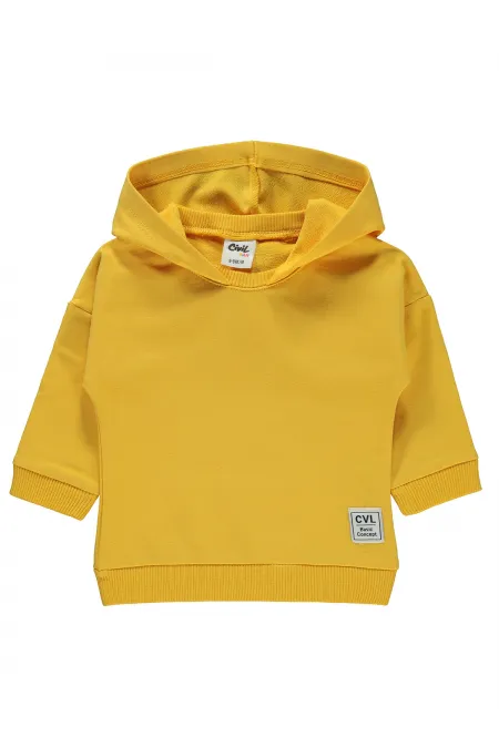 Sweat-shirt bébé 0-24 mois jaune miel - Emballage