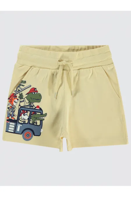 Erkek Çocuk Şort 2-5 Yaş Taş Rengi - Paket