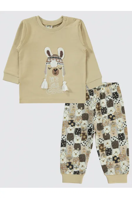 Baby Pajama Set 0-24 Months Milk Coffee - Package