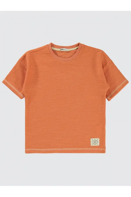 Boys T-Shirt 6-9 Years Orange - Pack