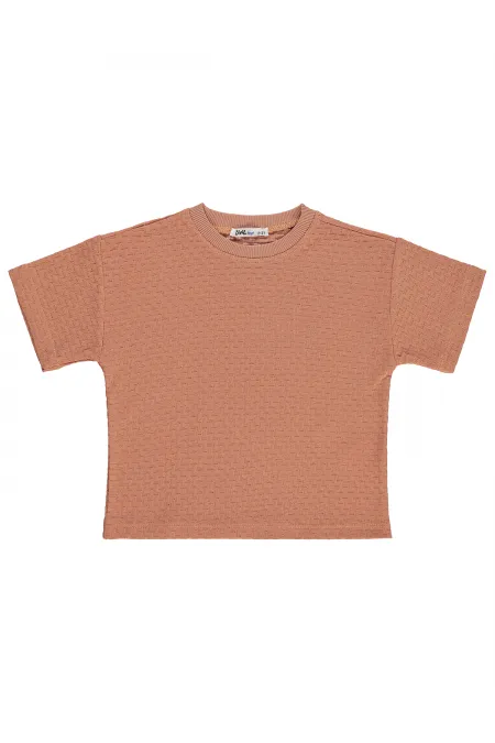 T-shirt garçon, 2-5 ans, saumon foncé - Lot