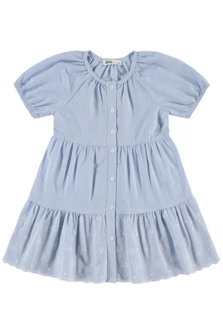 Kız Çocuk Jile ve Elbise 2-5 Yaş Açık İndigo - Paket