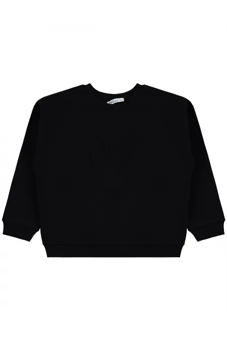 Erkek Çocuk Sweatshirt 6-9 Yaş Siyah - Paket