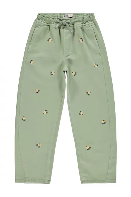 Kız Çocuk Pantolon 10-13 Yaş Çağla Yeşili - Paket